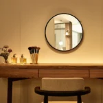 Ali.G.I 20-Inch Round Black Frame Wall Mirror (AGI-220)