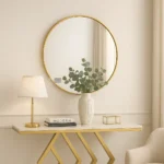 Ali.G.I Vanity 24" Round Gold Wall Mirror (AGI-215)