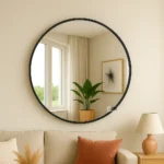 Ali.G.I-Vanity Black Round Wall Mirror 30 Inch (AGI-223)