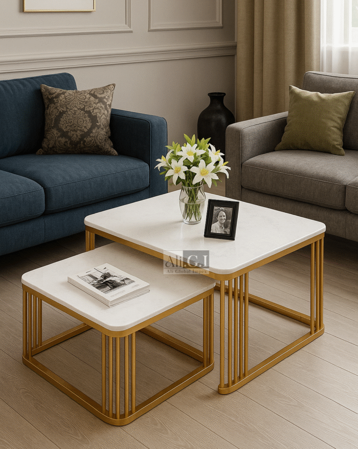 Ali.G.I-Contemporary Marble Nesting Table Set (AGI-315)