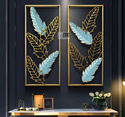 Ali.G.I-Metal Leaf Hanging Wall Decor for Living Room (AGI-324)