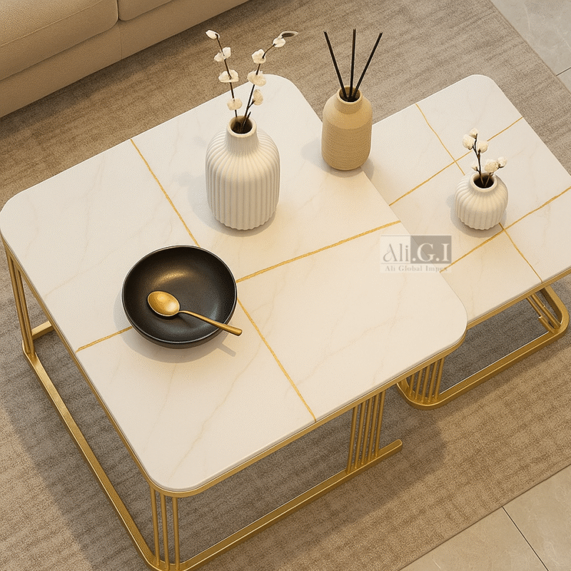 Ali.G.I – Modern Marble Top Nesting Coffee Table Set (AGI-353)