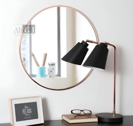 Ali.G.I-24-Inch Rose Gold Round Mirror (AGI-263)
