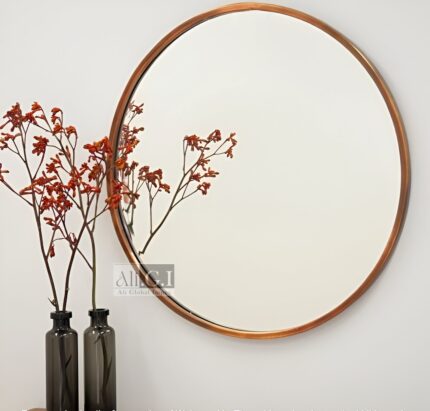 Ali.G.I-Elegant 16-Inch Rose Gold Wall Mirror (AGI-260)