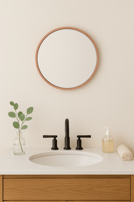 Ali.G.I-18-Inch Vanity Rose Gold Round Mirror (AGI-261)