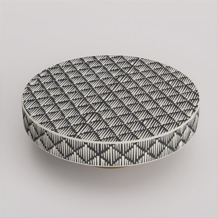 Ali.G.I- Monochrome Round Coffee Table Geometric Design (AGI-386)
