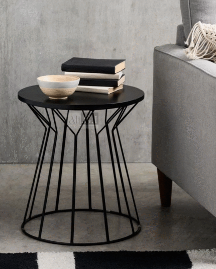 Ali.G.I-Round Table with Metal Wire Base and Marble Top (AGI-409)