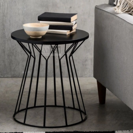 Ali.G.I-Round Table with Metal Wire Base and Marble Top (AGI-409)