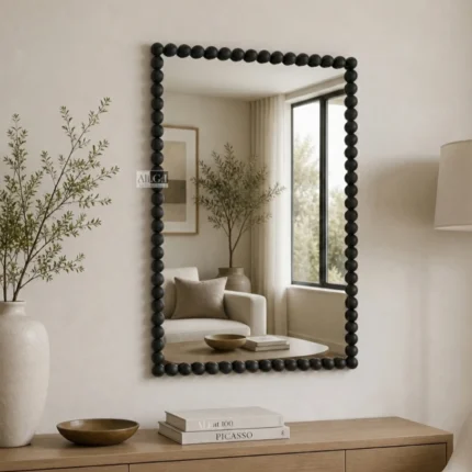 Ali.G.I-Black Bobble Rectangular Mirror 20x30" (AGI-544)